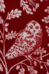 Dreams & Drapes 'Woodland Owls' Fleece Duvet Cover Set in Red - Size: Single - thumbnail 4
