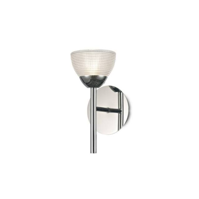 Netlighting Avalon 1 Light G9 Wall Lamp Polished Chrome with Clear Prismatic Glass in Grey - image 1