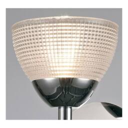 Netlighting Avalon 1 Light G9 Wall Lamp Polished Chrome with Clear Prismatic Glass in Grey - thumbnail 8