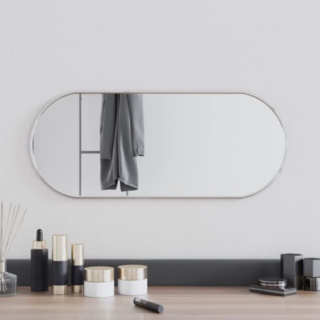 Berkfield Home Wall Mirror Silver 60x25 cm Oval - image 1