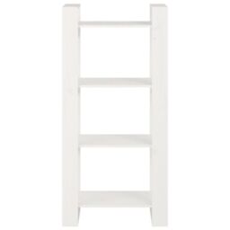 Berkfield Home Book Cabinet/Room Divider White 60x35x125 cm Solid Wood - Size: 60 x 35 x 125 cm - thumbnail 3