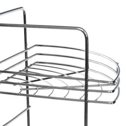 Orsina Shower Caddy 5 Tier Chrome Corner Storage Rack in Silver - thumbnail 5