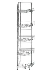 Orsina Shower Caddy 5 Tier Chrome Corner Storage Rack in Silver - thumbnail 2