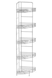 Orsina Shower Caddy 5 Tier Chrome Corner Storage Rack in Silver