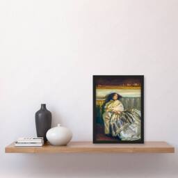 Artery8 John Singer Sargent Framed Wall Art Nonchaloir Reclined Portrait - Size: A4 - thumbnail 2