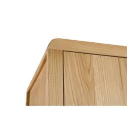 Cheshire Premium Arc 2 Door & 1 Drawer Wardrobe in Oak in Light Oak - thumbnail 4