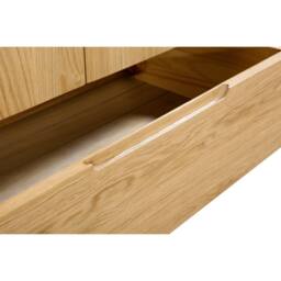 Cheshire Premium Arc 2 Door & 1 Drawer Wardrobe in Oak in Light Oak - thumbnail 5