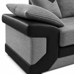 Furnishings For Less UK Dino Large Fabric 3 Seater Sofa - Scatter Back Cushions in Grey - thumbnail 3