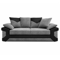 Furnishings For Less UK Dino Large Fabric 3 Seater Sofa - Scatter Back Cushions in Grey - thumbnail 4