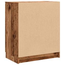 Berkfield Home Shoe Cabinet Old Wood 59x35x70 cm Engineered Wood in Brown - Size: 59 x 35 x 70 cm - thumbnail 7