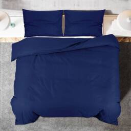 Berkfield Home Elegant Duvet Cover Set Navy Blue 135x200 cm Light-weight Microfiber - thumbnail 5