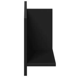 Berkfield Home Wall Cabinet 70x16.5x30 cm Black Engineered Wood - thumbnail 5