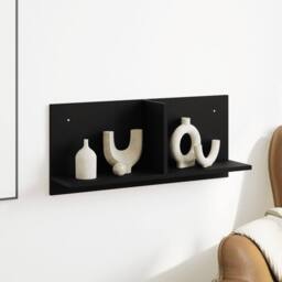 Berkfield Home Wall Cabinet 70x16.5x30 cm Black Engineered Wood - thumbnail 1