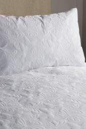Serene 'Butterfly Garden' Pinsonic Soft Touch Duvet Cover Set in White - Size: Double - thumbnail 5