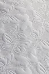 Serene 'Butterfly Garden' Pinsonic Soft Touch Duvet Cover Set in White - Size: Double - thumbnail 3