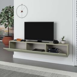 Decortie 'Francy' Wall Mounted Floating TV Unit 180cm for 55 Inch TVs in Light Green - Size: 2 Pack - thumbnail 4