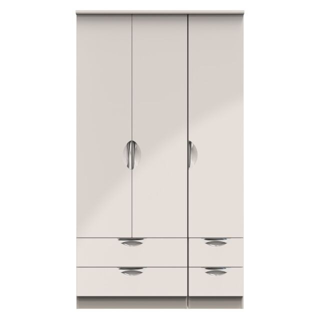 Ready Assembled 2 U Holborn Tall Triple 2 Drawer + Drawer Wardrobe (Ready Assembled) in Taupe - image 1
