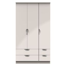 Ready Assembled 2 U Holborn Tall Triple 2 Drawer + Drawer Wardrobe (Ready Assembled) in Taupe - thumbnail 1