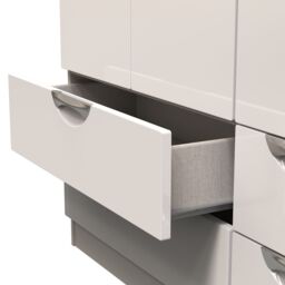 Ready Assembled 2 U Holborn Tall Triple 2 Drawer + Drawer Wardrobe (Ready Assembled) in Taupe - thumbnail 7