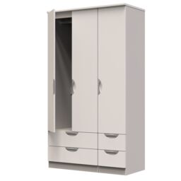 Ready Assembled 2 U Holborn Tall Triple 2 Drawer + Drawer Wardrobe (Ready Assembled) in Taupe - thumbnail 5