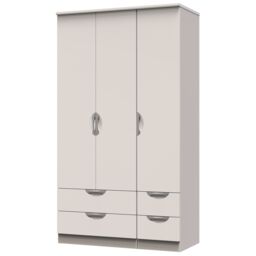 Ready Assembled 2 U Holborn Tall Triple 2 Drawer + Drawer Wardrobe (Ready Assembled) in Taupe - thumbnail 3
