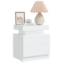 Berkfield Home Bedside Cabinet White 45x35x52 cm Engineered Wood - Size: 45 x 35 x 52 cm - thumbnail 3