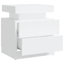Berkfield Home Bedside Cabinet White 45x35x52 cm Engineered Wood - Size: 45 x 35 x 52 cm - thumbnail 6