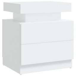 Berkfield Home Bedside Cabinet White 45x35x52 cm Engineered Wood - Size: 45 x 35 x 52 cm - thumbnail 1