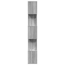 Berkfield Home Room Divider Bookcase 5-Tier Grey Sonoma 70x24x161 cm Engineered Wood - Size: 70 x 24 x 161 cm - thumbnail 6