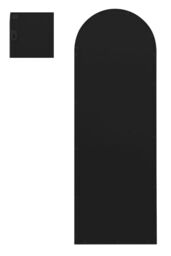 "MirrorOutlet Black Framed Arched Leaner Garden Wall Mirror 67"" X 24"" (170 X 60CM) - Size: 1 Pack" - thumbnail 3
