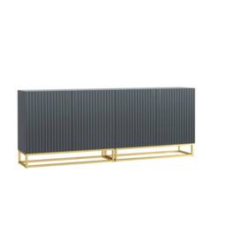 Creative Furniture Ripple Duo Sideboard 200cm - Dark Grey with Fluted Doors - thumbnail 9