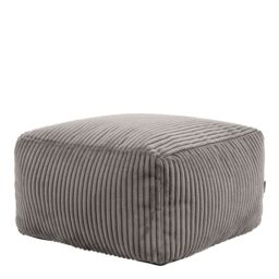 icon Amara Square Bean Bag Footstool, Corduroy in Charcoal - thumbnail 3