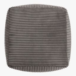 icon Amara Square Bean Bag Footstool, Corduroy in Charcoal - thumbnail 4