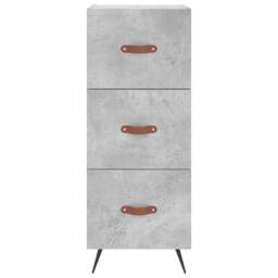 Berkfield Home Highboard Concrete Grey 34.5x34x180 cm Engineered Wood - thumbnail 6
