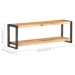 Berkfield Home TV Cabinet 120x30x40 cm Solid Acacia Wood in Brown - Size: 120 x 30 x 40 cm - thumbnail 6
