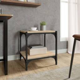 Berkfield Home TV Cabinet Sonoma Oak 40x33x41 cm Engineered Wood & Steel in Light Tan - Size: 40 x 33 x 41 cm