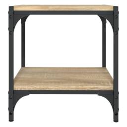 Berkfield Home TV Cabinet Sonoma Oak 40x33x41 cm Engineered Wood & Steel in Light Tan - Size: 40 x 33 x 41 cm - thumbnail 5