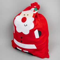 Shatchi Large 50 x 60cm Father Santa Sack Red Stocking Bag Presents Xmas Toys Gifts Sweets Christmas Accessories Decorations - Size: 50 x 60 cm - thumbnail 1