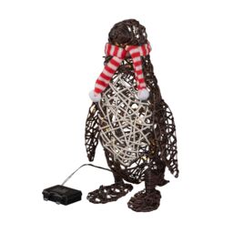 Samuel Alexander Battery Operated Light up Brown Penguin with 60 Warm White LEDs - thumbnail 9