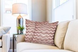 New Edge Blinds Waves Cushion Cover in Pink - Size: 43 cm x 43 cm - thumbnail 2