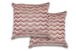 New Edge Blinds Waves Cushion Cover in Pink - Size: 43 cm x 43 cm - thumbnail 1