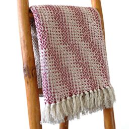 KDMD Boho Comfort Throws - 125x150cm - Ruby Two Tone in Red - Size: 125x150 cm - thumbnail 1