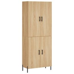 Berkfield Home Highboard Sonoma Oak 69.5x34x180 cm Engineered Wood in Brown - thumbnail 2