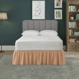 Snug City Base Valance Polycotton Sheet for Divan Beds Easy Care Bed Base Cover in Peach - Size: Super King - thumbnail 1