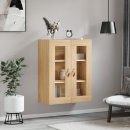 Berkfield Home Wall Mounted Cabinet Sonoma Oak 69.5x34x90 cm in Brown - thumbnail 3