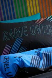 Catherine Lansfield 'Game Over' Duvet Set in Black - Size: Single - thumbnail 2
