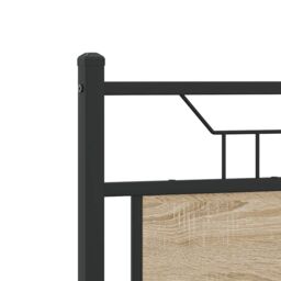 Berkfield Home Bed Frame without Mattress Sonoma Oak 140x200 cm Engineered Wood in Brown - thumbnail 9