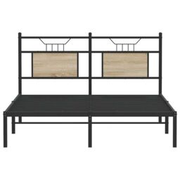 Berkfield Home Bed Frame without Mattress Sonoma Oak 140x200 cm Engineered Wood in Brown - thumbnail 6