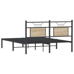 Berkfield Home Bed Frame without Mattress Sonoma Oak 140x200 cm Engineered Wood in Brown - thumbnail 8