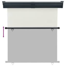 Berkfield Home Stylish Balcony Side Awning 160x250 cm Cream - thumbnail 5